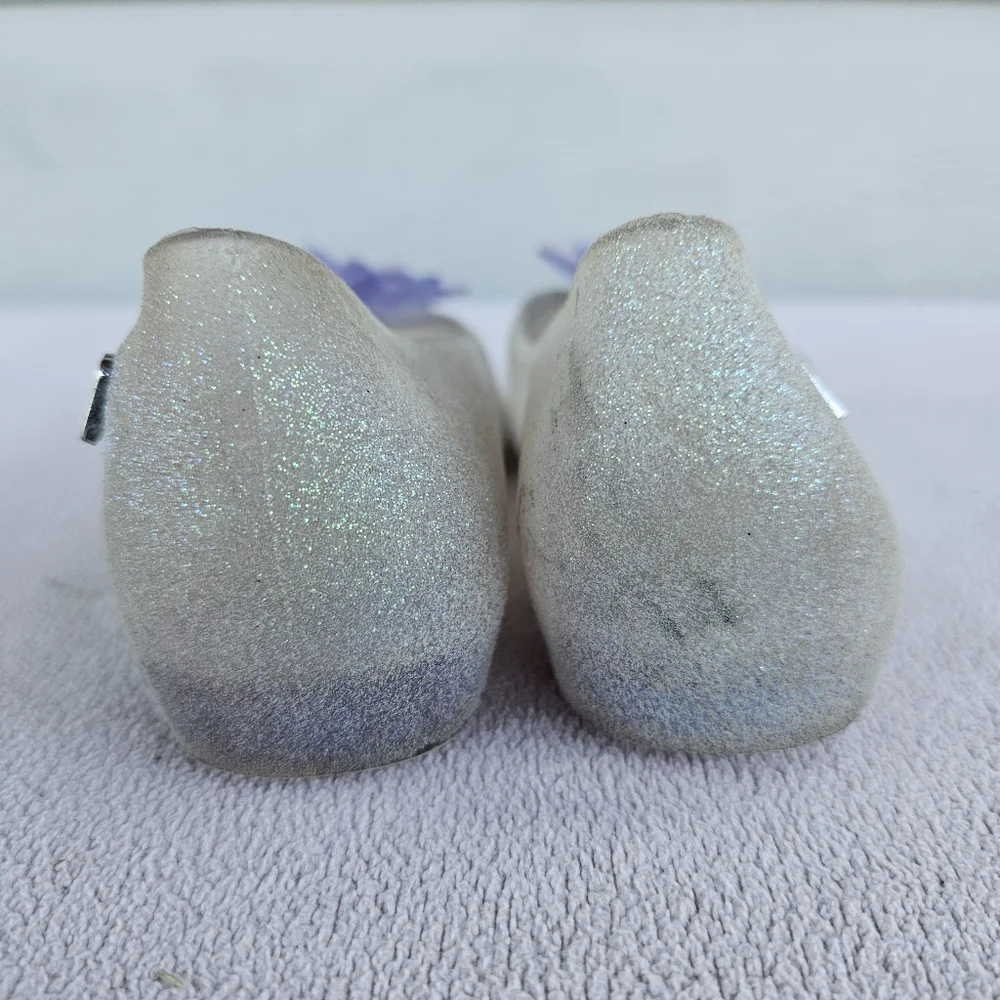 Mini Melissa Mel Ultragirl Frozen Anna Elsa Glitter Flats Shoes SZ 12 Disney